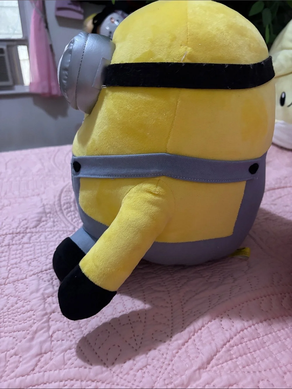 Minion Plush Toy - Yellow & Gray Overalls